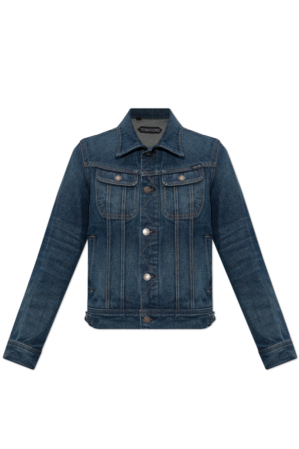 SchaferandweinerShops GB - Navy blue Denim jacket Tom Ford